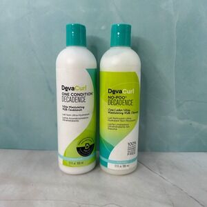 Devacurl No-Poo Decadence Cleanser & One Condition Decadence Conditioner 12z Duo